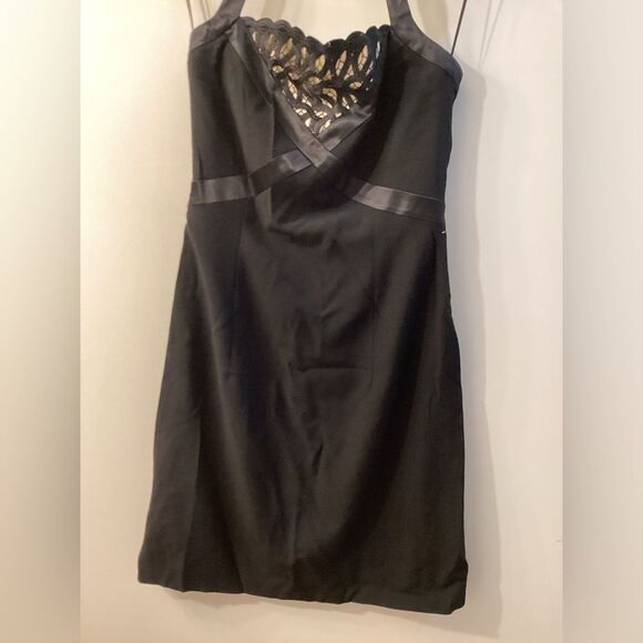Escada Couture Black Halter Lace  Cocktail Formal Dress Size 2 US - Picture 4 of 16